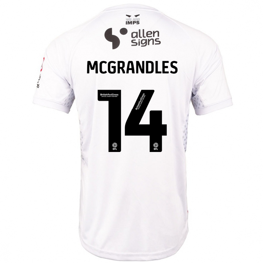 Kids Football Conor Mcgrandles #14 Red White Away Jersey 2024/25 T-Shirt