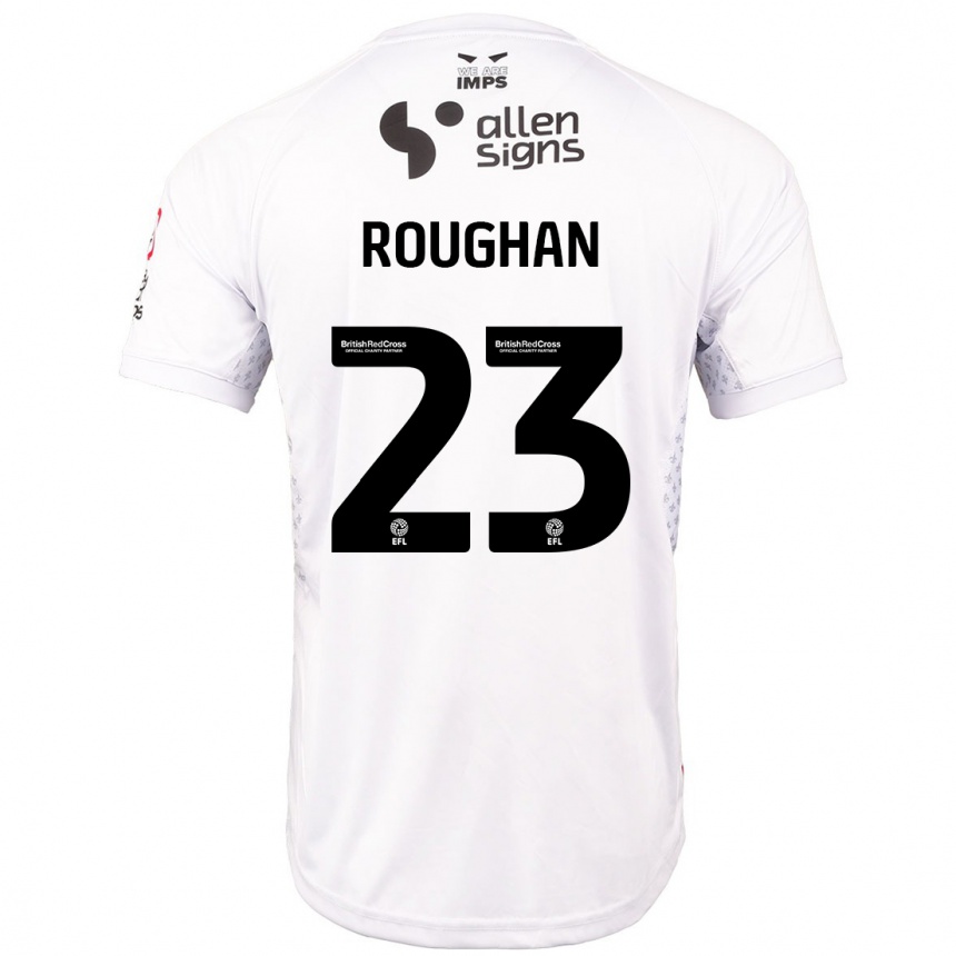 Kids Football Sean Roughan #23 Red White Away Jersey 2024/25 T-Shirt