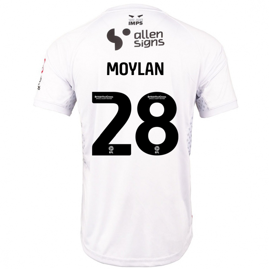 Kids Football Jack Moylan #28 Red White Away Jersey 2024/25 T-Shirt