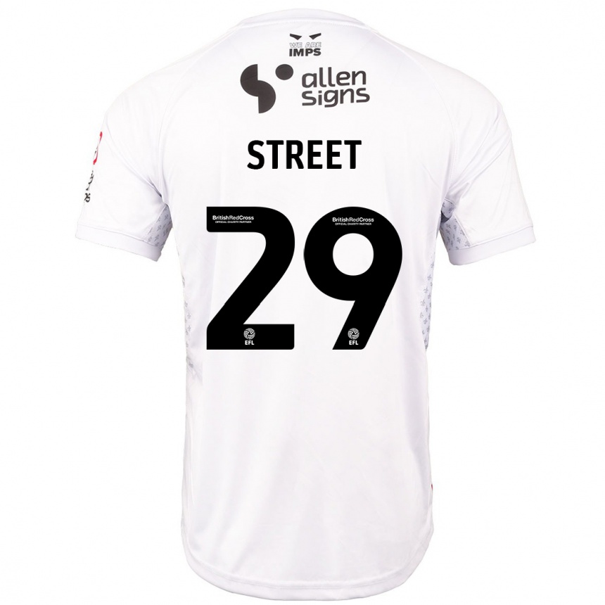 Kids Football Robert Street #29 Red White Away Jersey 2024/25 T-Shirt