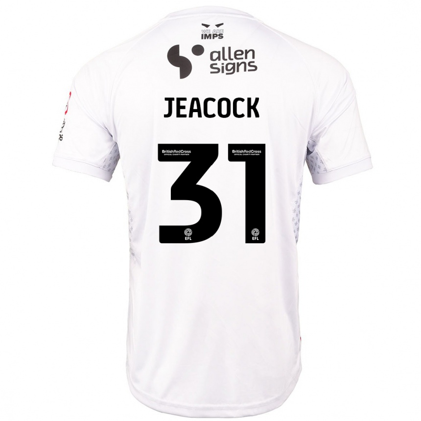 Kids Football Zach Jeacock #31 Red White Away Jersey 2024/25 T-Shirt