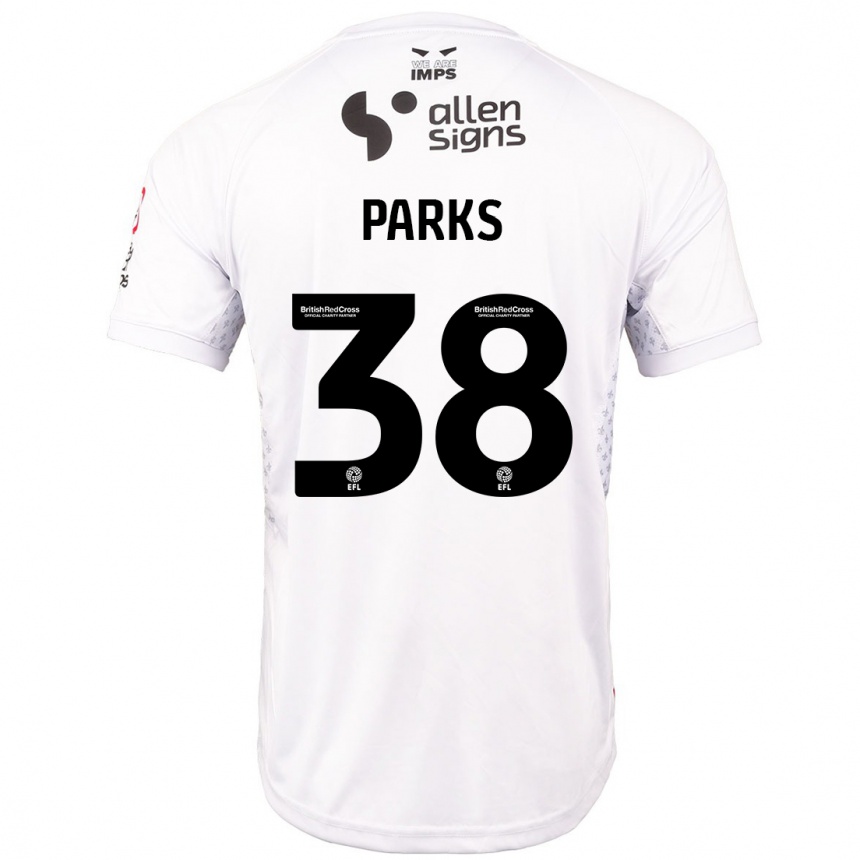 Kids Football Charlie Parks #38 Red White Away Jersey 2024/25 T-Shirt