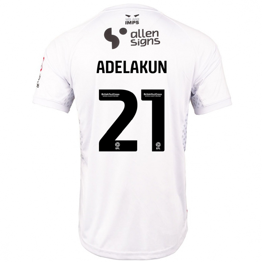 Kids Football Hakeeb Adelakun #21 Red White Away Jersey 2024/25 T-Shirt