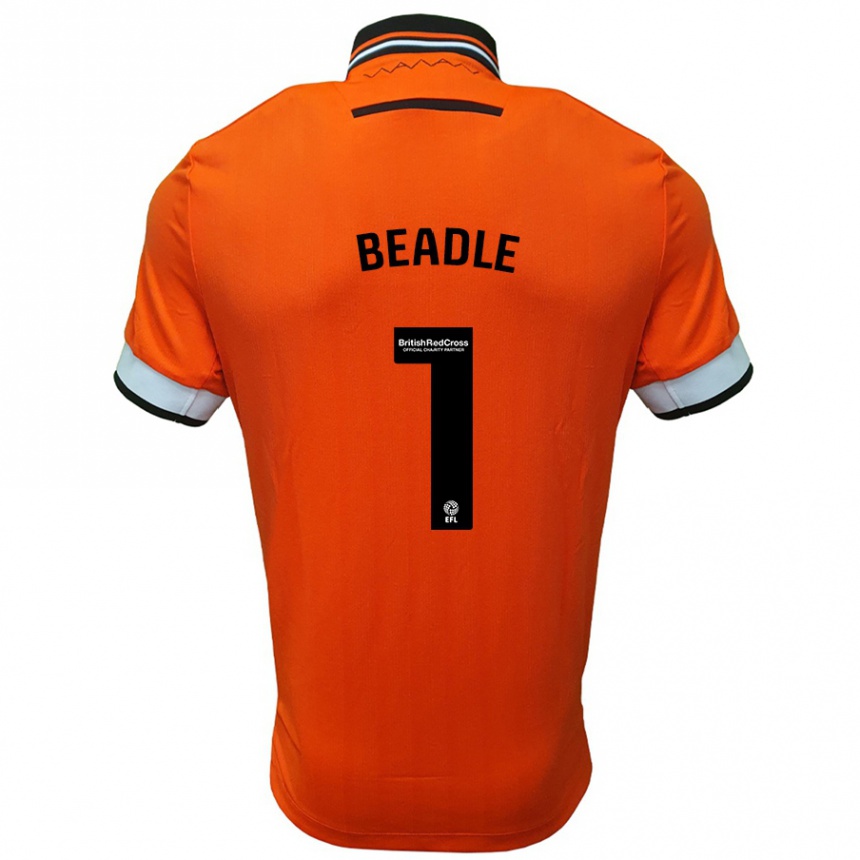 Kids Football James Beadle #1 Orange White Away Jersey 2024/25 T-Shirt