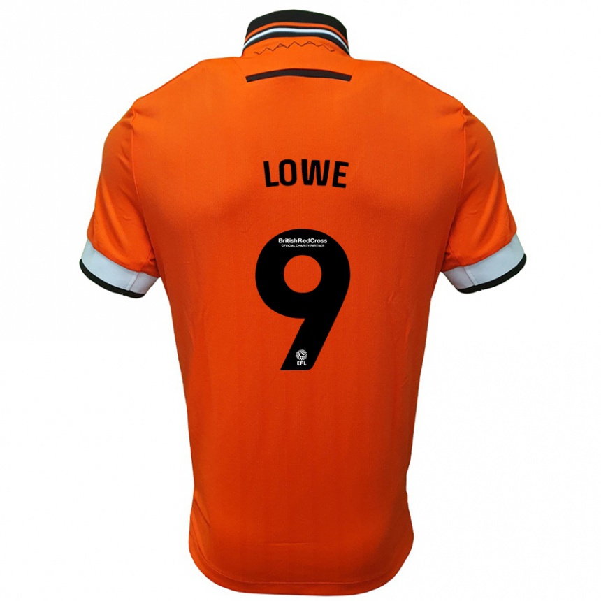 Kids Football Jamal Lowe #9 Orange White Away Jersey 2024/25 T-Shirt