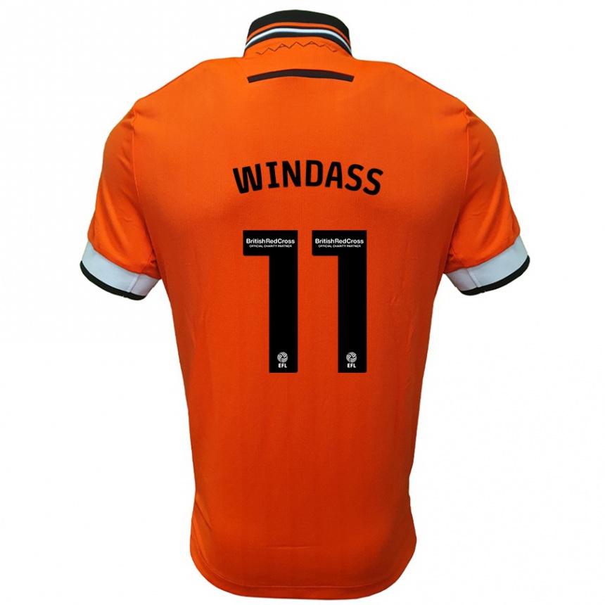 Kids Football Josh Windass #11 Orange White Away Jersey 2024/25 T-Shirt