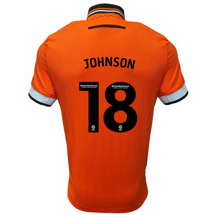 Kids Football Marvin Johnson #18 Orange White Away Jersey 2024/25 T-Shirt