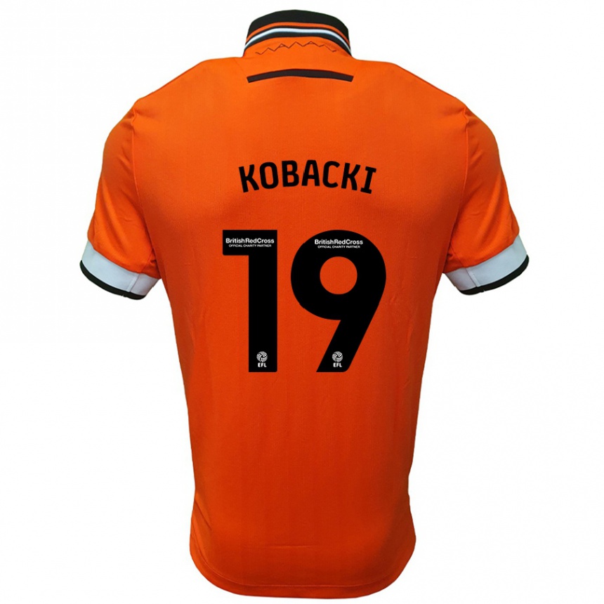 Kids Football Olaf Kobacki #19 Orange White Away Jersey 2024/25 T-Shirt