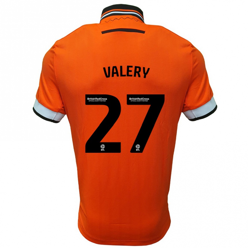 Kids Football Yan Valery #27 Orange White Away Jersey 2024/25 T-Shirt