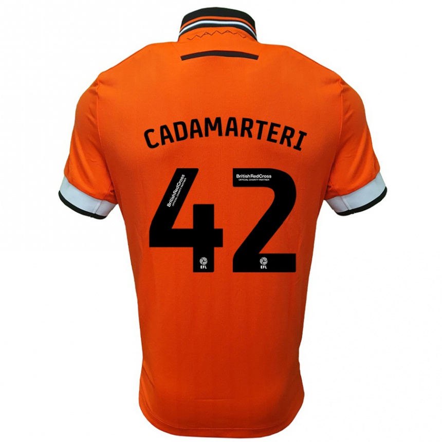 Kids Football Bailey Cadamarteri #42 Orange White Away Jersey 2024/25 T-Shirt