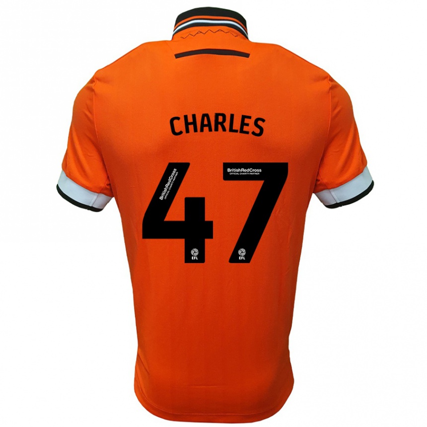 Kids Football Pierce Charles #47 Orange White Away Jersey 2024/25 T-Shirt