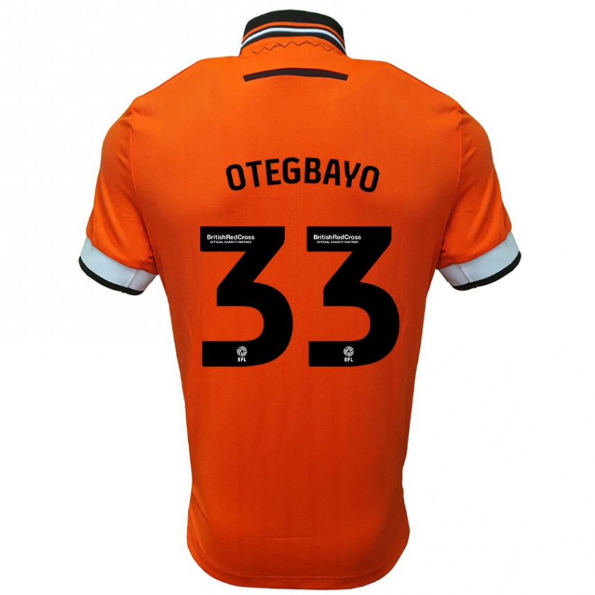 Kids Football Gabriel Otegbayo #33 Orange White Away Jersey 2024/25 T-Shirt