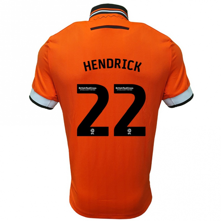 Kids Football Jeff Hendrick #22 Orange White Away Jersey 2024/25 T-Shirt