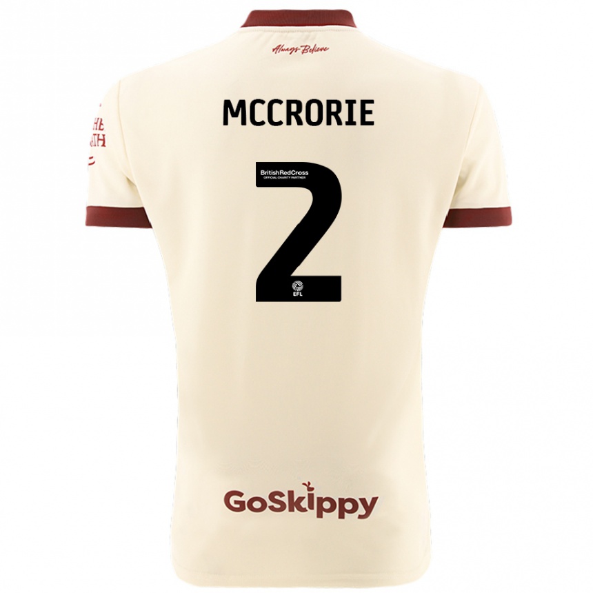 Kids Football Ross Mccrorie #2 Cream White Away Jersey 2024/25 T-Shirt