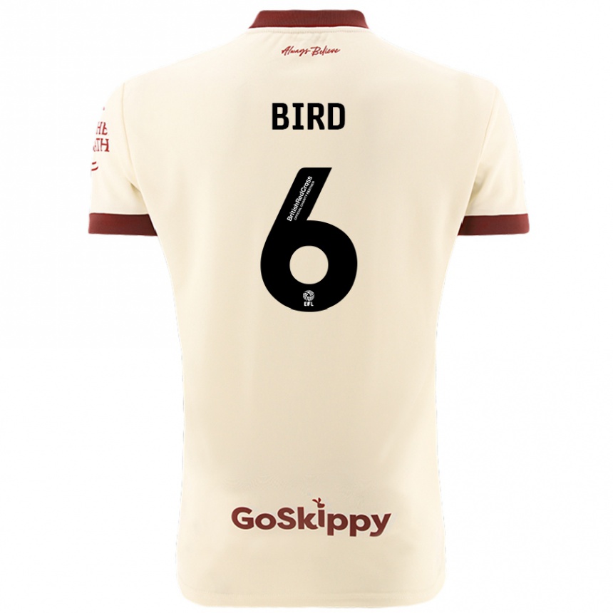 Kids Football Max Bird #6 Cream White Away Jersey 2024/25 T-Shirt