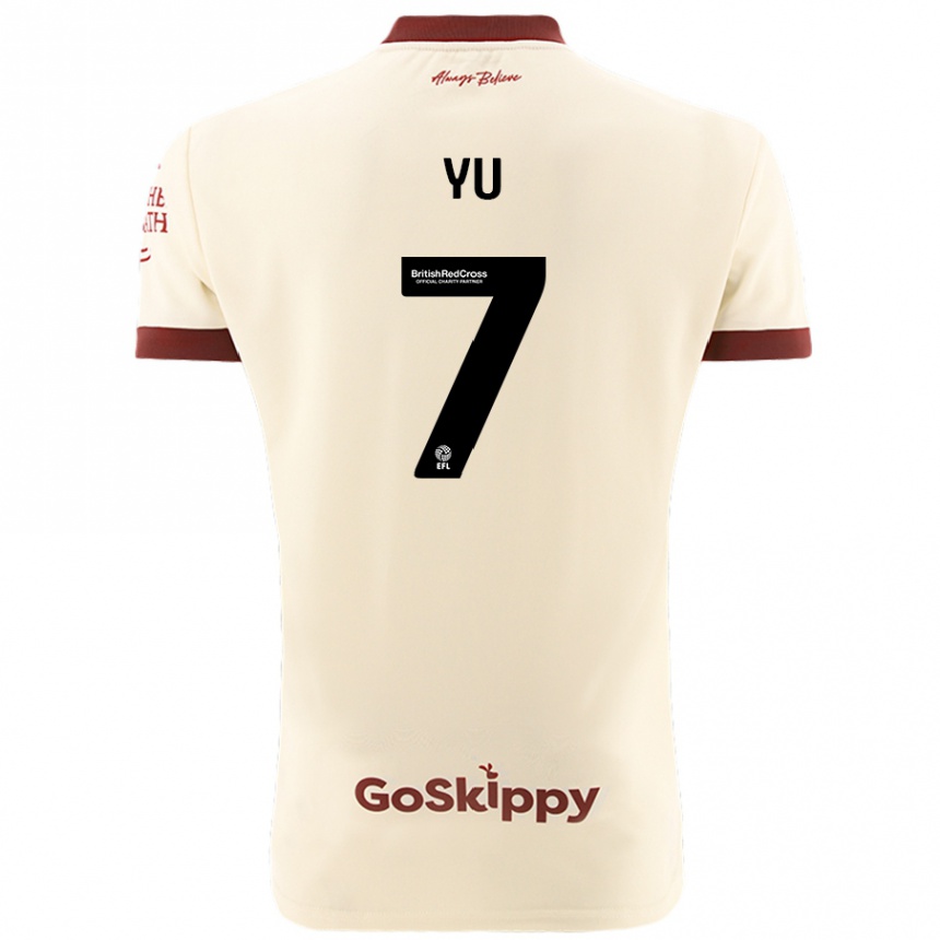 Kids Football Yu Hirakawa #7 Cream White Away Jersey 2024/25 T-Shirt