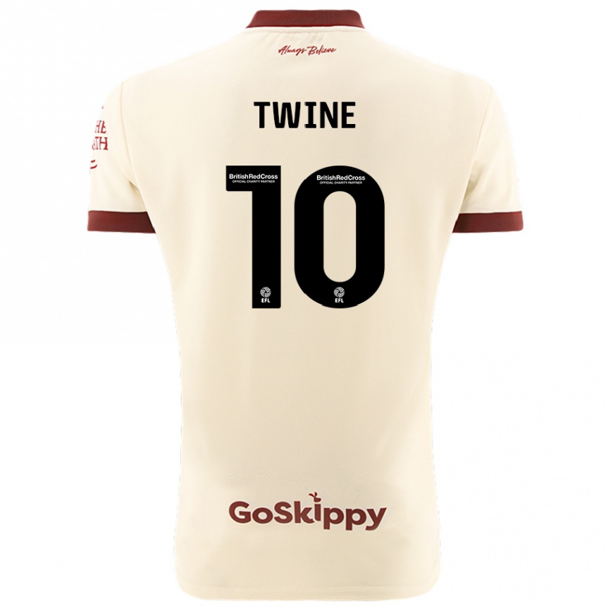 Kids Football Scott Twine #10 Cream White Away Jersey 2024/25 T-Shirt