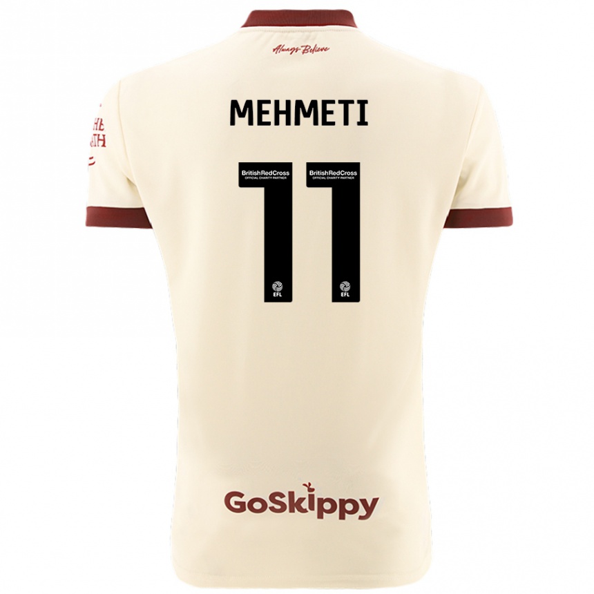 Kids Football Anis Mehmeti #11 Cream White Away Jersey 2024/25 T-Shirt