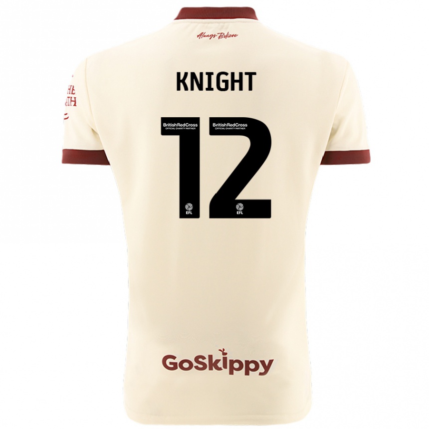 Kids Football Jason Knight #12 Cream White Away Jersey 2024/25 T-Shirt