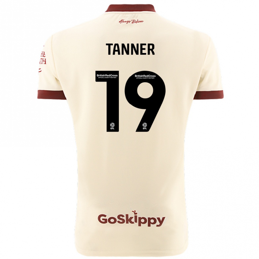 Kids Football George Tanner #19 Cream White Away Jersey 2024/25 T-Shirt