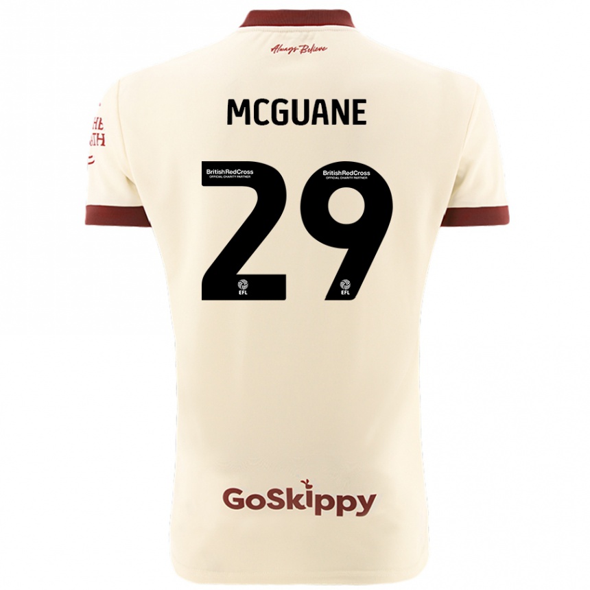 Kids Football Marcus Mcguane #29 Cream White Away Jersey 2024/25 T-Shirt