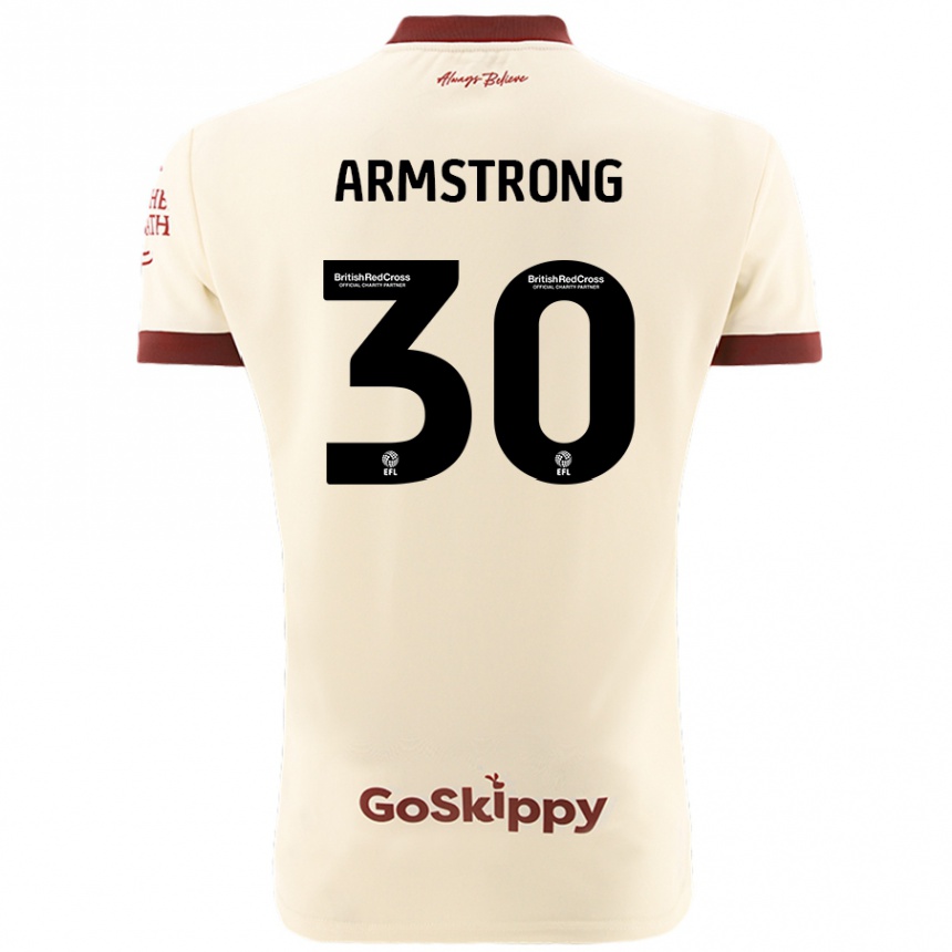 Kids Football Sinclair Armstrong #30 Cream White Away Jersey 2024/25 T-Shirt