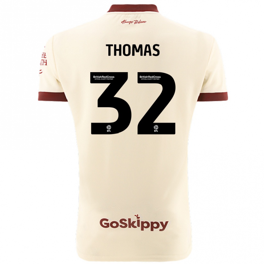 Kids Football Lewis Thomas #32 Cream White Away Jersey 2024/25 T-Shirt