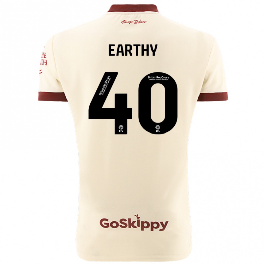 Kids Football George Earthy #40 Cream White Away Jersey 2024/25 T-Shirt