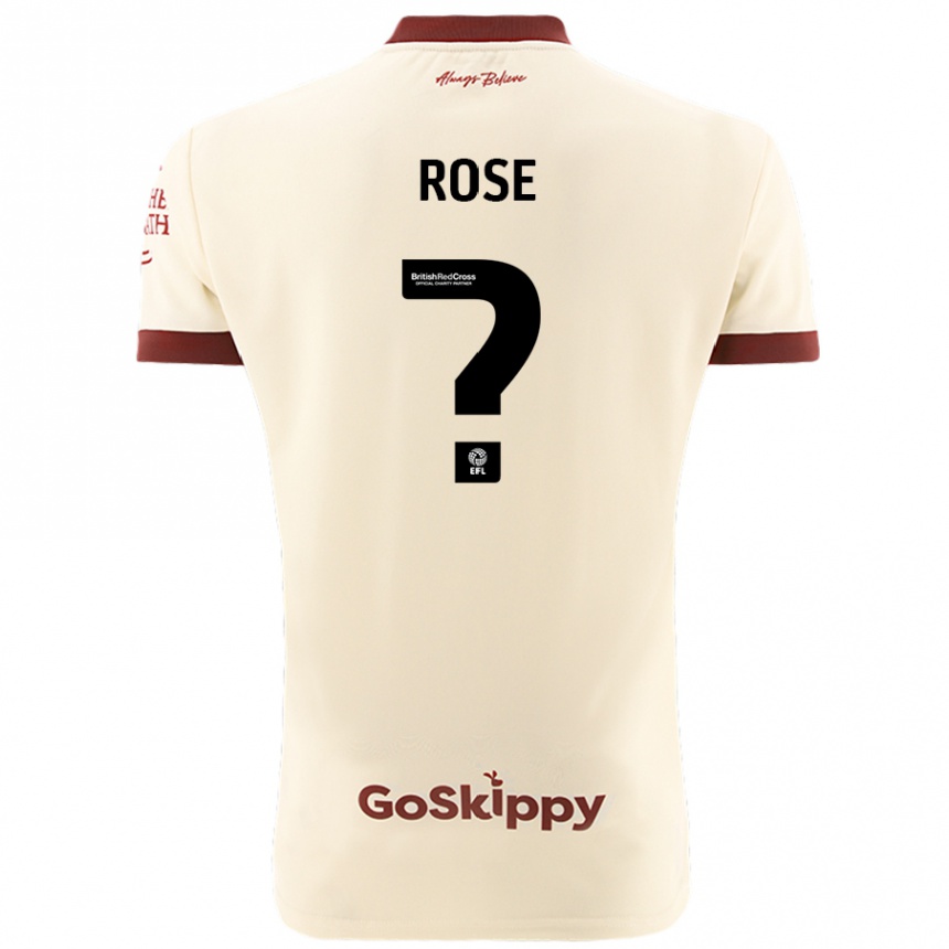 Kids Football Marley Rose #0 Cream White Away Jersey 2024/25 T-Shirt