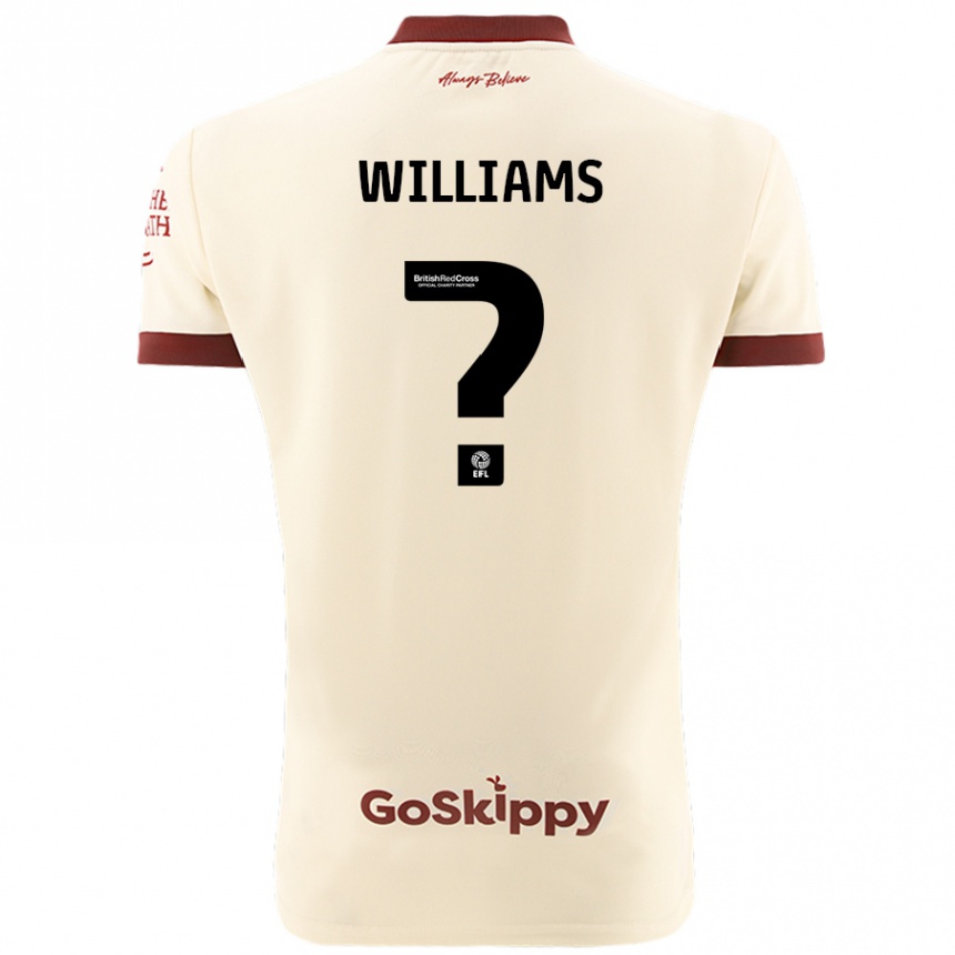 Kids Football Ashton Williams #0 Cream White Away Jersey 2024/25 T-Shirt