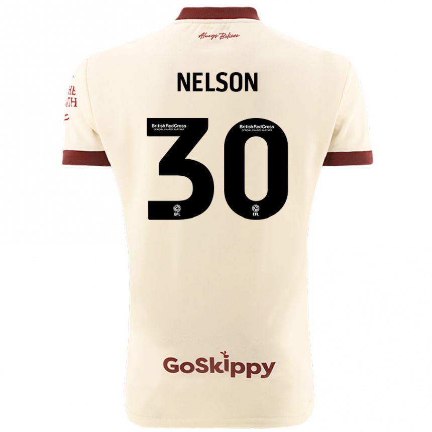 Kids Football Raekwon Nelson #30 Cream White Away Jersey 2024/25 T-Shirt