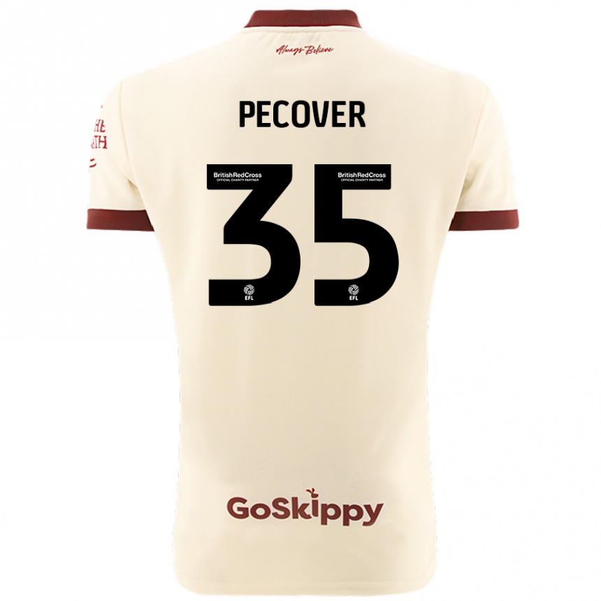 Kids Football Leo Pecover #35 Cream White Away Jersey 2024/25 T-Shirt