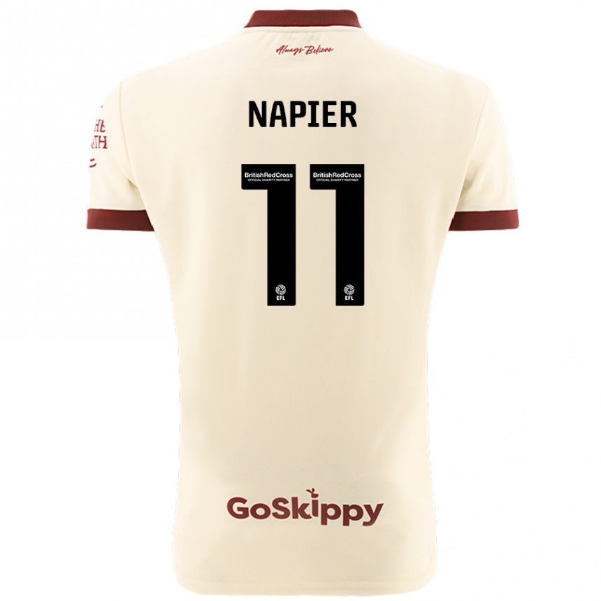 Kids Football Jamie-Lee Napier #11 Cream White Away Jersey 2024/25 T-Shirt