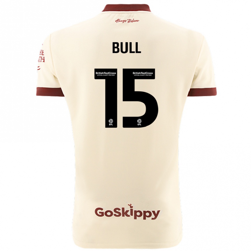 Kids Football Jasmine Bull #15 Cream White Away Jersey 2024/25 T-Shirt