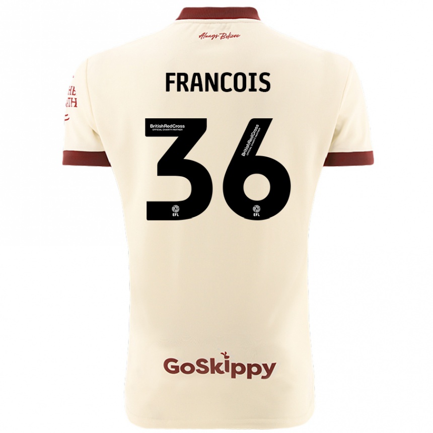 Kids Football Marlee Francois #36 Cream White Away Jersey 2024/25 T-Shirt