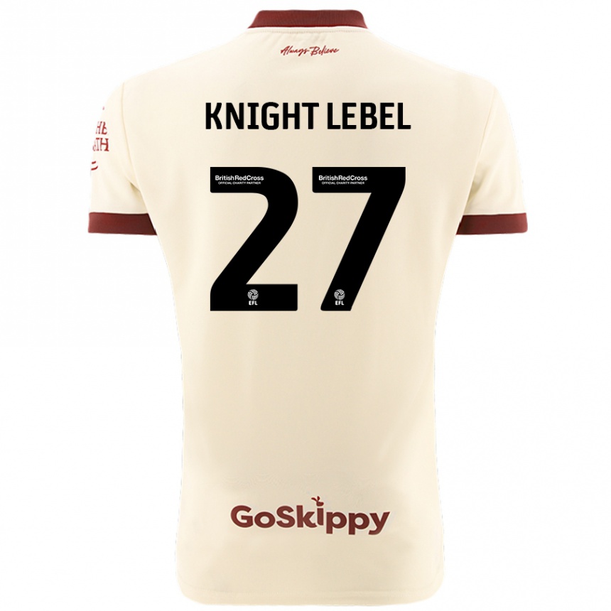 Kids Football Jamie Knight-Lebel #27 Cream White Away Jersey 2024/25 T-Shirt