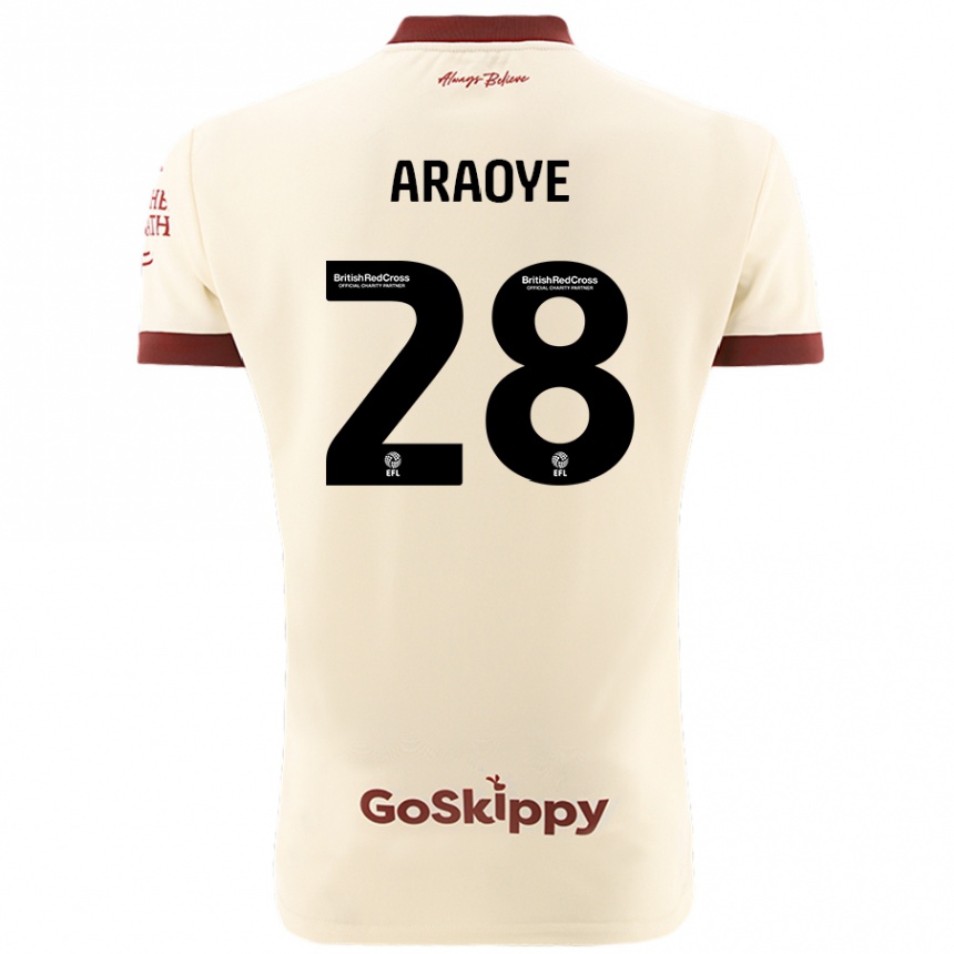 Kids Football Raphael Araoye #28 Cream White Away Jersey 2024/25 T-Shirt