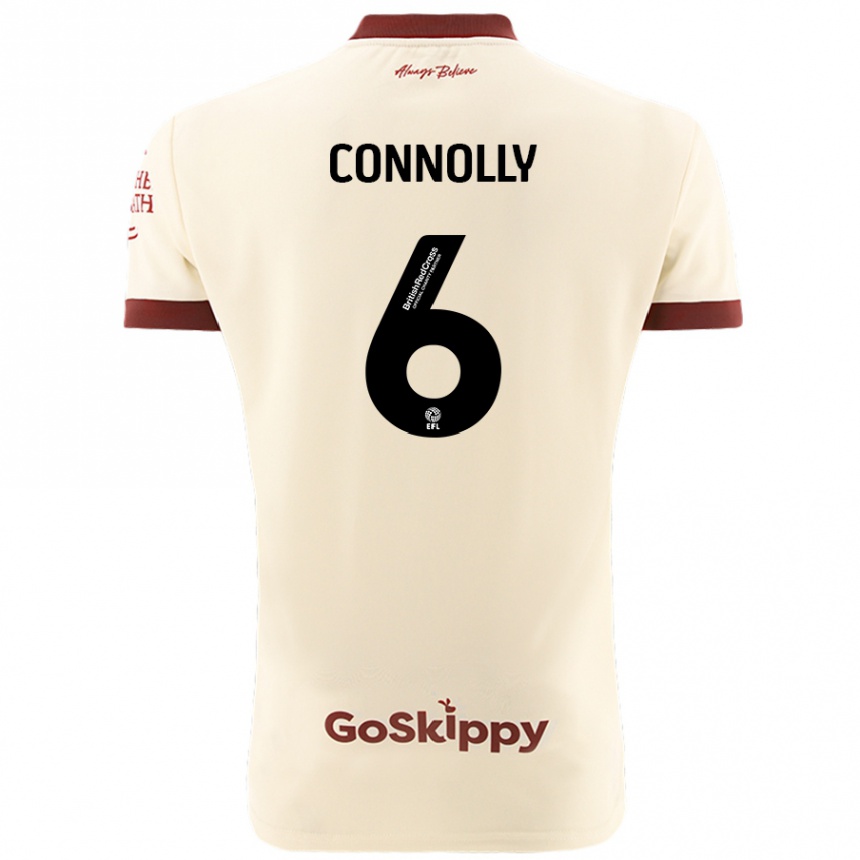 Kids Football Megan Connolly #6 Cream White Away Jersey 2024/25 T-Shirt