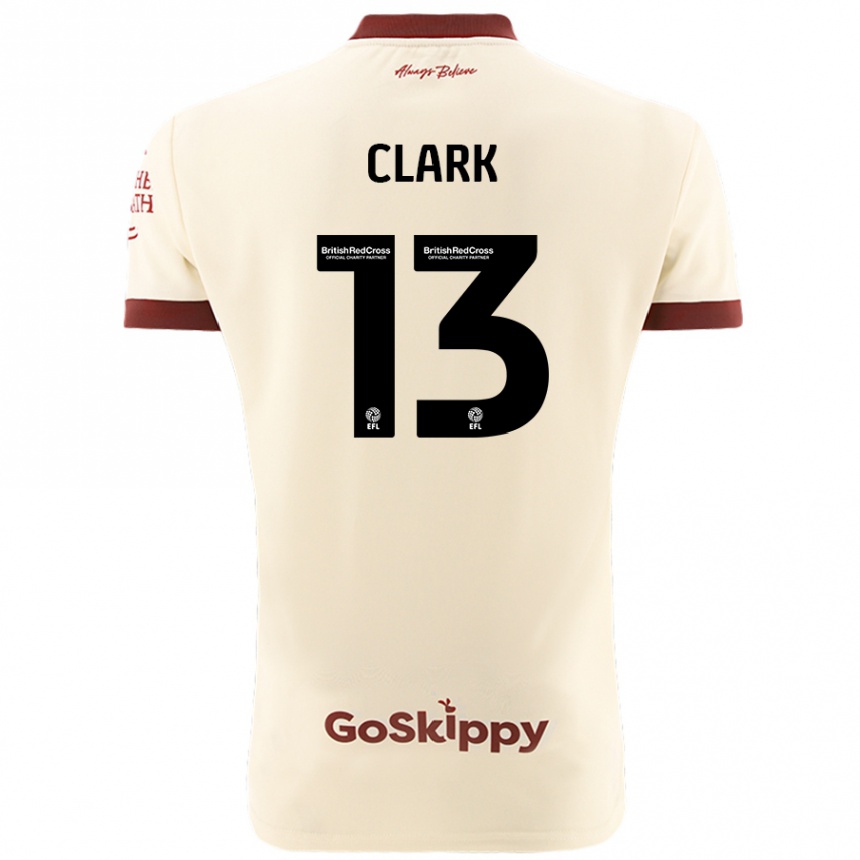 Kids Football Olivia Clark #13 Cream White Away Jersey 2024/25 T-Shirt