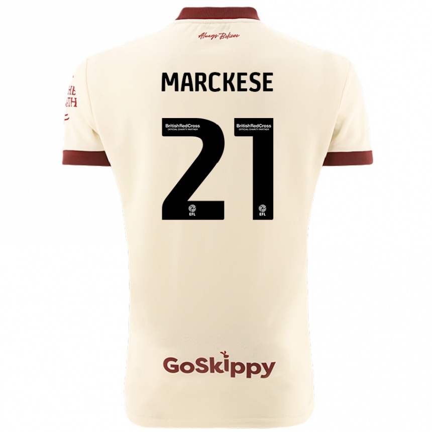 Kids Football Kaylan Marckese #21 Cream White Away Jersey 2024/25 T-Shirt