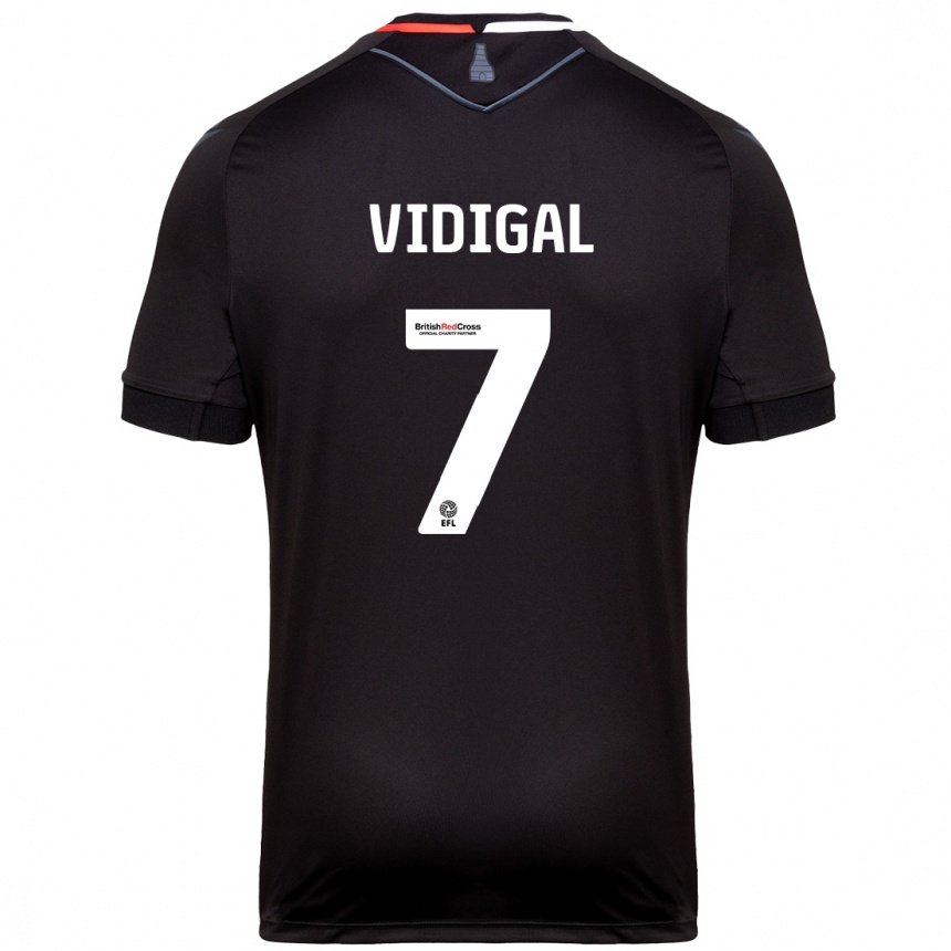 Kids Football André Vidigal #7 Black Away Jersey 2024/25 T-Shirt