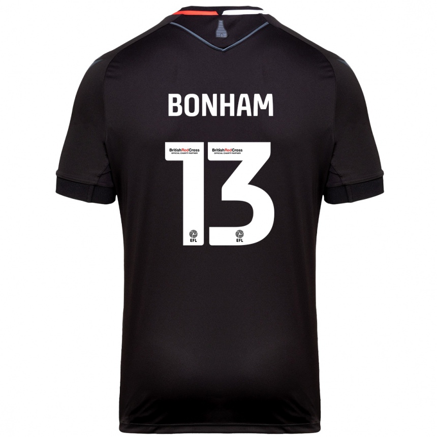 Kids Football Jack Bonham #13 Black Away Jersey 2024/25 T-Shirt