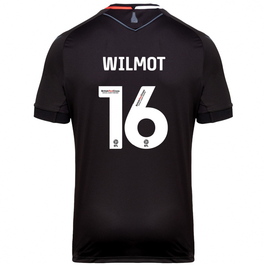 Kids Football Ben Wilmot #16 Black Away Jersey 2024/25 T-Shirt