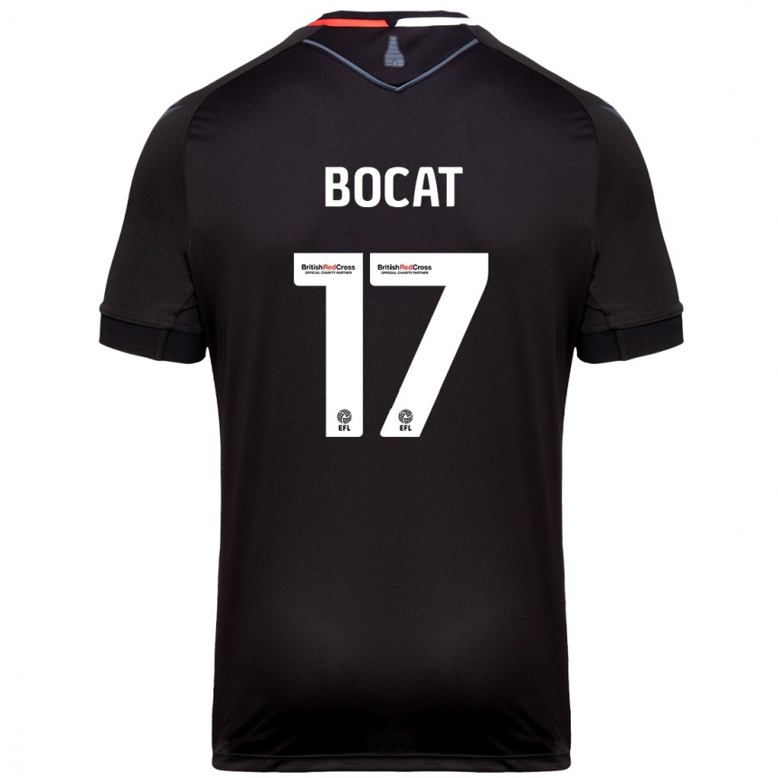 Kids Football Eric-Junior Bocat #17 Black Away Jersey 2024/25 T-Shirt