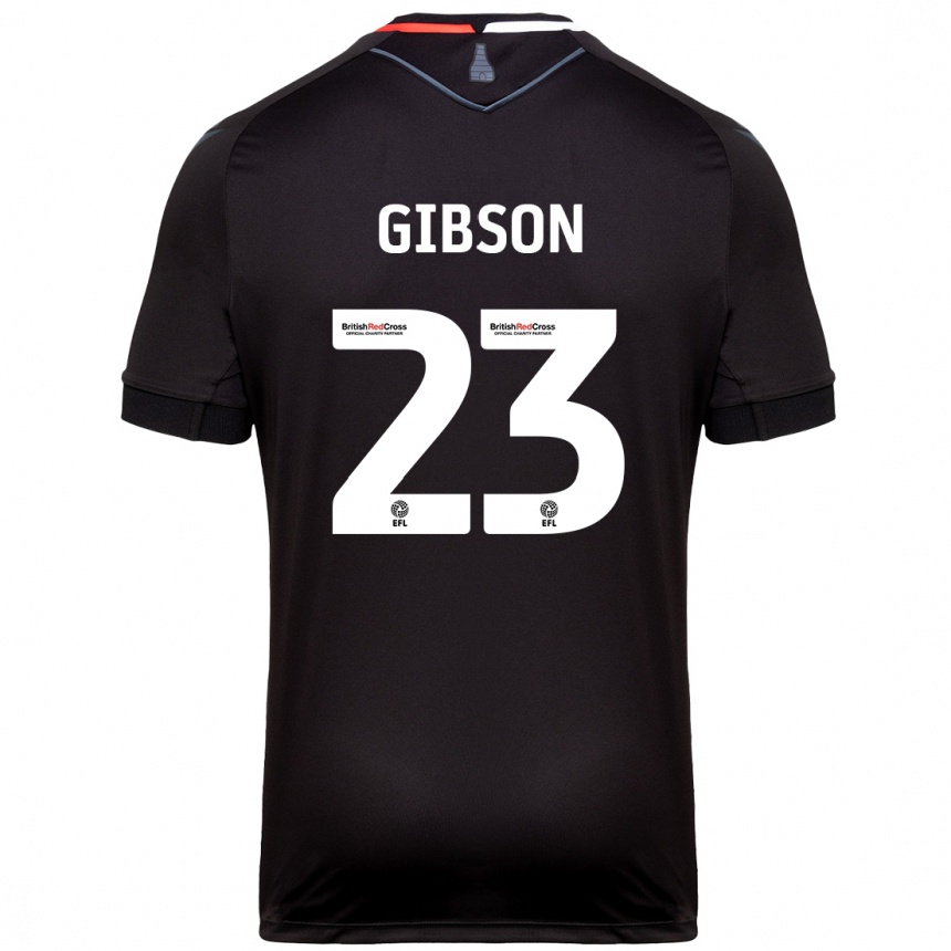 Kids Football Ben Gibson #23 Black Away Jersey 2024/25 T-Shirt