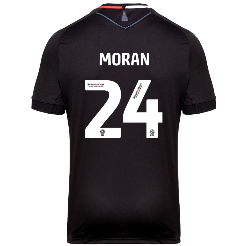 Kids Football Andrew Moran #24 Black Away Jersey 2024/25 T-Shirt