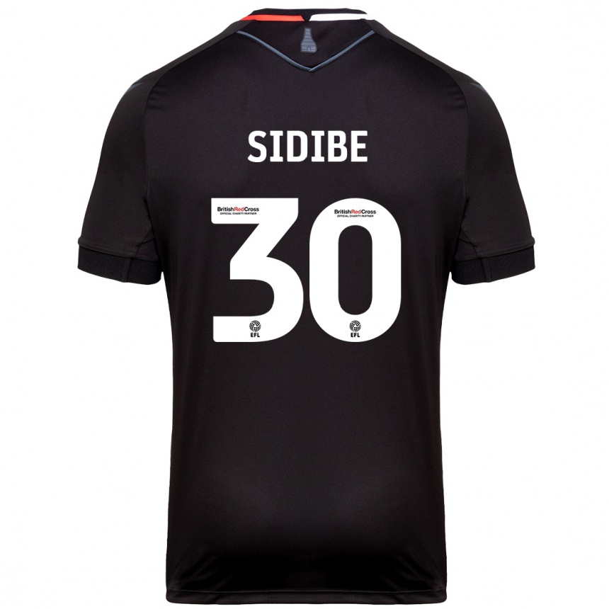 Kids Football Souleymane Sidibe #30 Black Away Jersey 2024/25 T-Shirt