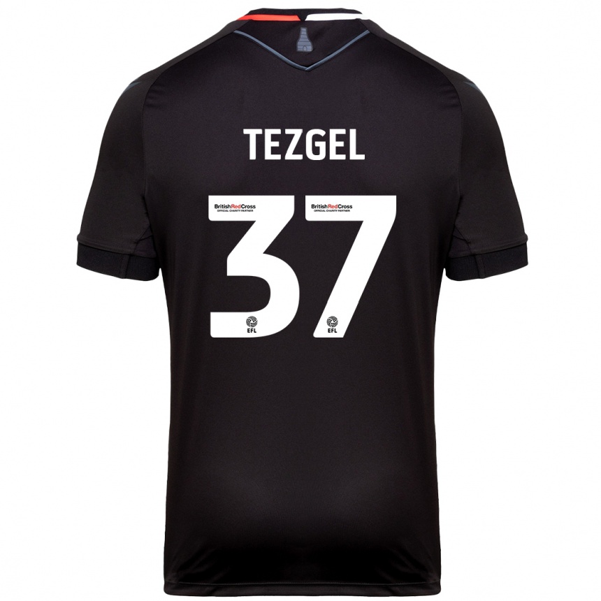 Kids Football Emre Tezgel #37 Black Away Jersey 2024/25 T-Shirt