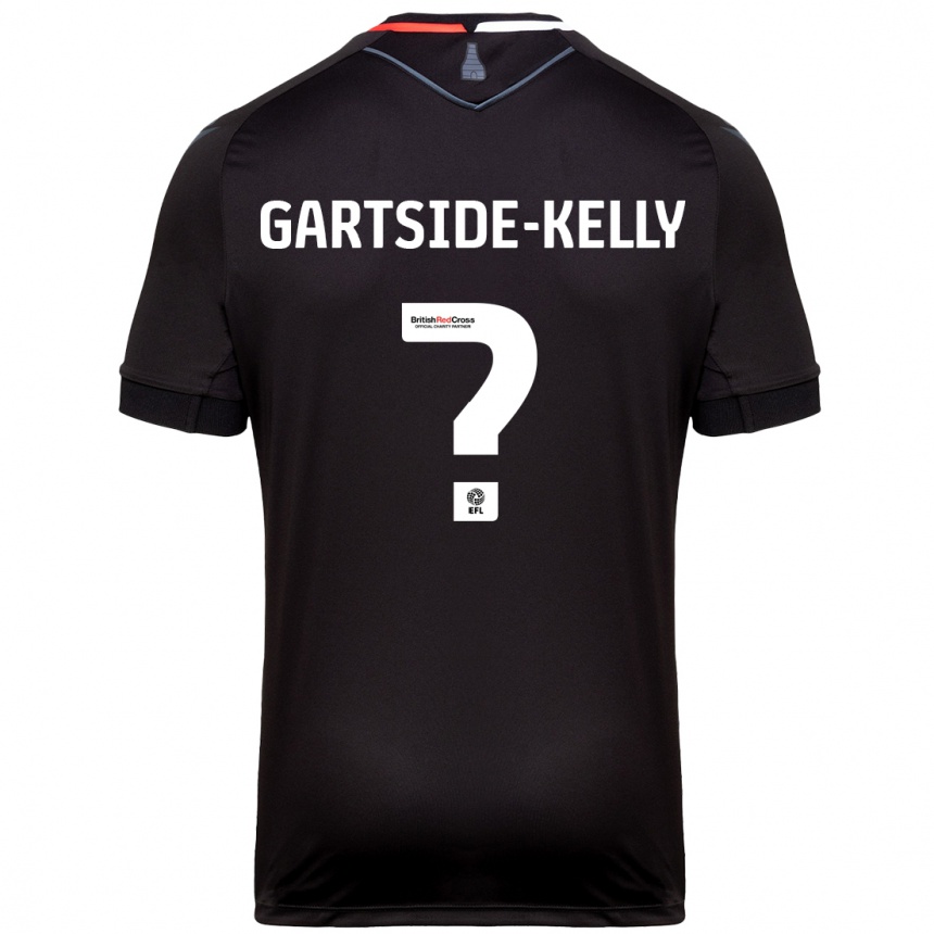 Kids Football Gabriel Gartside-Kelly #0 Black Away Jersey 2024/25 T-Shirt