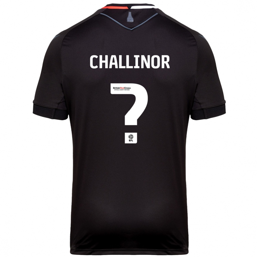 Kids Football Oliver Challinor #0 Black Away Jersey 2024/25 T-Shirt